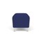 Lesro Siena Lounge Reception Loveseat Bench, Brushed Steel, OH Cobalt Upholstery SN6001 - alternate 3